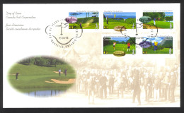 Canada Sc# 1553-1557 FDC Combination 1995 06.06 Golf - 1991-2000