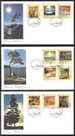 Canada Sc# 1559a-1561c FDC Set/3 1995 06.29 Canada Day Paintings - 1991-2000