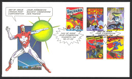 Canada Sc# 1579-1583 FDC Combination 1995 10.02 Comic Book Superheroes - 1991-2000