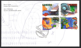 Canada Sc# 1595-1598 FDC Combination 1996 02.15 High Technology Industries - 1991-2000