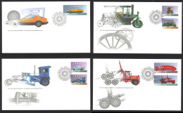 Canada Sc# 1604a-1605y FDC Set/4 1996 06.08 Historic Land Vehicles - 4 - 1991-2000