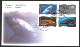 Canada Sc# 1641-1644 FDC Combination 1997 05.30 Ocean Water Fish - 1991-2000