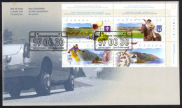 Canada Sc# 1650-1653 FDC Inscription Block (b) 1997 6.30 Scenic Highways - 1 - 1991-2000