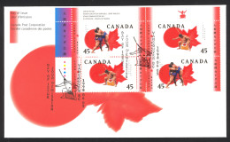 Canada Sc# 1723-1724 FDC Inscription Block 1998 06.05 Sumo Canada Basho - 1991-2000