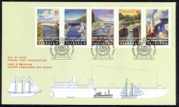 Canada Sc# 1725-1729 FDC Combination (a) 1998 6.17 Canals - 1991-2000