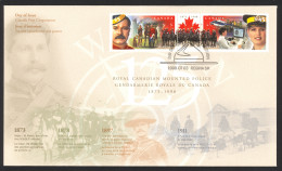 Canada Sc# 1736-1737 FDC Combination 1998 07.03 RCMP 125th Anniversary - 1991-2000