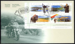 Canada Sc# 1780-1783 FDC Inscription Block (b) 1999 3.31 Scenic Highways - 1991-2000