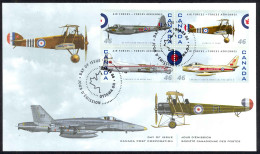 Canada Sc# 1808a-1808b, 1808e-1808f FDC (a) 1999 9.4 Canadian Air Forces - 1991-2000