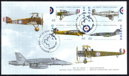Canada Sc# 1808i-1808j, 1808m-1808n FDC (bn) 1999 9.4 Canadian Air Forces - 1991-2000