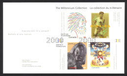 Canada Sc# 1826 FDC Combination 2000 02.17 Millennium Souvenir Sheets - 1991-2000