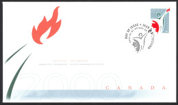 Canada Sc# 1835 FDC Single 2000 01.01 Millennium Partnership Program - 1991-2000