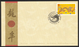 Canada Sc# 1836 FDC Single 2000 01.05 Year Of The Dragon - 1991-2000