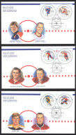 Canada Sc# 1838a-1838f FDC Set/3 2000 02.05 NHL All Stars - 1 - 1991-2000