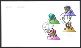 Canada Sc# 1921a-1921d FDC Combination 2001 10.01 Hot Air Balloons - 2001-2010