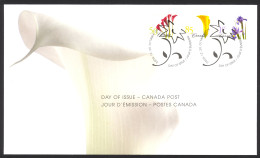 Canada Sc# 2072-2074 FDC Combination 2004 12.20 Flower Definitives - Coils - 2001-2010