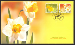 Canada Sc# 2092-2093 FDC Combination 2005 03.10 Daffodils - 2001-2010