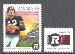 Canada Sc# 2754ii-2755i MNH (DIE CUT) 2014 Ottawa Redblacks - Neufs