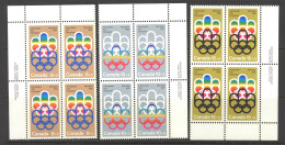 Canada Sc# B1-B3 MNH PB (b) Set/3 1974 8+2c-15+5c Olympic Symbols - Ongebruikt