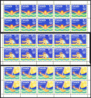 Canada Sc# B4-B6 MNH Strips/10 Set/3 1975 8+2c-15+5c Water Sports - Nuevos