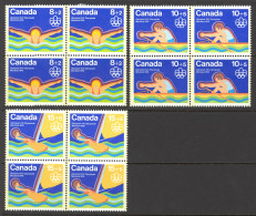 Canada Sc# B4-B6 MNH Block/4 Set/3 1975 8+2c-15+5c Water Sports - Nuevos