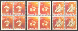 Canada Sc# B7-B9 MNH Block/4 Set/3 1975 8+2c-15+5c Combat Sports - Ongebruikt