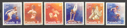 Canada Sc# B7-B12 MNH 1975-1976 8+2c-20+5c Olympic Sports - Ongebruikt