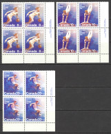 Canada Sc# B10-B12 MNH PB LR 1976 8+2c-20+5c Team Sports - Unused Stamps