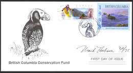 Canada Sc# BCC4e M. Hobson (SIGNED) FDC 1998 British Columbia Conservation - Storia Postale