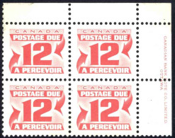 Canada Sc# J36a MNH PB LL 1977-1978 12c Fourth Issue Postage Due - Port Dû (Taxe)