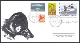 Canada Sc# NLW2e Mia Lane, Artist (SIGNED) FDC 1995 Newfoundland Conservation - Einde V/d Catalogus (Back Of Book)