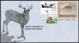 Canada Sc# OW2e Michael Dumas, Artist (SIGNED) FDC 1994 Ontario Federation - Zonder Classificatie