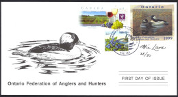 Canada Sc# OW7e Mia Lane, Artist (SIGNED) FDC 1999 Ontario Federation - Unclassified