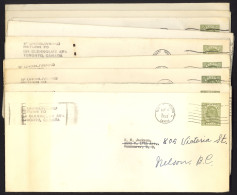 Canada Sc# U61a Used Lot/13 #10 King George VI 2c Envelope - 1903-1954 Kings