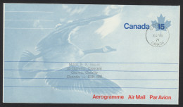 Canada Sc# UA28 Used 1971 7.22 Air Letter - 1903-1954 Reyes