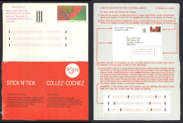 Canada Sc# 2-ST MNH Pack/10 (SEALED) 1984 32c Stick 'n Tic Experimental Label - Vignette Di Affrancatura (ATM) – Stic'n'Tic