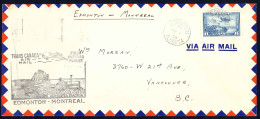 Canada Sc# C6 First Flight (Edmonton>Montreal) 1939 3.1 Trans Canada Air Mail - First Flight Covers