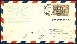 Canada Sc# C1 First Flight (Montreal,PQ>Albany, NY) 1928 10.1  - First Flight Covers