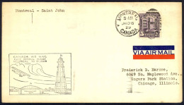 Canada Sc# 153 First Flight (Montreal,PQ>St. John, NB) 1929 1.28  - First Flight Covers