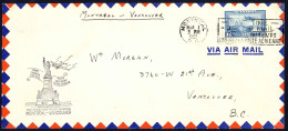 Canada Sc# C6 First Flight (Montreal>Vancouver) 1939 3.1 Trans Canada Air Mail - Erst- U. Sonderflugbriefe