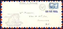 Canada Sc# C6 First Flight (Ottawa>Vancouver) 1939 3.1 Trans Canada Air Mail - Primi Voli