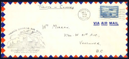 Canada Sc# C6 First Flight (Toronto>Calgary) 1939 3.1 Trans Canada Air Mail - First Flight Covers