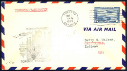 Canada Sc# C6 First Flight (Toronto>Vancouver) 1939 3.1 Trans Canada Air Mail - Primi Voli