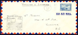 Canada Sc# C6 First Flight (Vancouver>Lethbridge) 1939 3.1 Trans Canada Air Mail - Primeros Vuelos