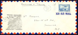 Canada Sc# C6 First Flight (Vancouver>Toronto) 1939 3.1 Trans Canada Air Mail - First Flight Covers