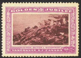 Canada Cinderella Cc0250.8 Mint (signed) 1936 Vanc. Gold Jubilee Waterfront - Viñetas Locales Y Privadas