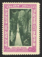 Canada Cinderella Cc0250.12 Mint 1936 Vancouver Golden Jubilee Capilano Bridge - Privaat & Lokale Post