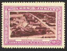 Canada Cinderella Cc0250.18 Mint 1936 Vancouver Gold Jubilee Exhibition Grounds - Privaat & Lokale Post