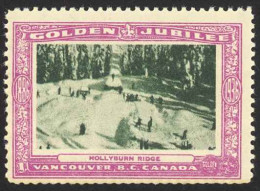 Canada Cinderella Cc0250.26 Mint (fold) 1936 Vanc. Gold Jubilee Hollyburn Ridge - Vignettes Locales Et Privées
