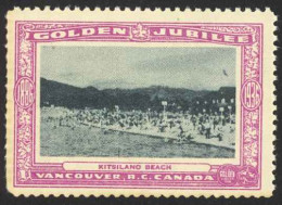 Canada Cinderella Cc0250.32 Mint 1936 Vancouver Golden Jubilee Kitsilano Beach - Local, Strike, Seals & Cinderellas