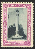 Canada Cinderella Cc0250.31 Mint 1936 Vancouver Golden Jubilee Japanese Memorial - Werbemarken (Vignetten)